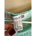 Forever 21  Women's Aqua Lace Puff Sleeve V-Neck T-Shirt Top Size S Photo 1