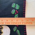 BD Design Vintage Holiday Christmas Snowman Cardigan Sweater Medium Black Photo 4