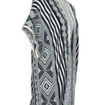 Emory park  Long Fringe Cardigan Sweater Open Front Cream Gray Boho Women’s Large Photo 1