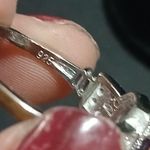 Purple princess cut 925 plated ring size 12 Photo 5