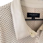 Marc New York  Cream Faux Leather Shirt Jacket Photo 8