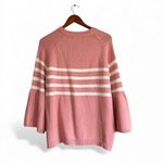 Boden Arianna Jumper blush pink and white striped bell sleeve sweater Size L Photo 6