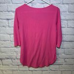 Hollister  Y2k Medium Pink Henley Stretch ButtonUp Top layering preppy Photo 5