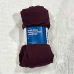 Old Navy NWT Burgundy High-Waisted Fleece-Lined Leggings - Medium Photo 5