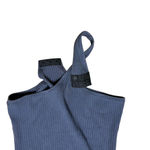 Madewell  Square Neck Ribbed Short Sleeve Blue Bodysuit Medium Photo 2