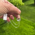 Sterling silver I love you to the moon and back necklace NWT 18in Photo 1