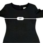 Reiss  Ewelina Textured Black Long Sleeve Bodycon Knee Length Dress Sz 8 Back Zip Photo 9