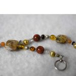 Source Unknown Simple Chic Earth Tone Stones/Beads Single Layer Toggel Latch Choker Necklace Photo 3