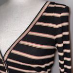 Veronica Beard ‎ Shailee Henley Top Striped Long Sleeve Ribbed Knit XS NEW Photo 2