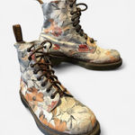 Dr. Martens  Soft Leather Floral Lace-Up Pascal Combat Boots Sz 7 Photo 0