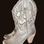 Very Volatile Very Volitile gray faux cowgirl boots! Stitched shaft & decorative studs! Photo 0