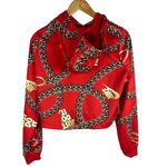 Nike Sportswear Icon Clash Womens Cropped Hoodie Loose Fit Red Chain Size Small Photo 6