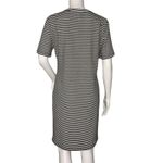 J.Crew Dress Women Large Black White Striped T-Shirt Dress Mercantile Nautical Photo 2