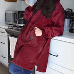 Difiti Oversized Blanket Hooded Dress Kangaroo Pockets See Measurements NWT Purple Size XL Photo 0