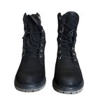 Timberlands Black Lace Up Combat Boots Textured Shaft Chunky Sole Women's Size 7 Photo 6
