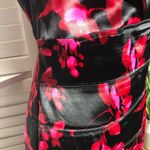 Active USA Dress Barn Cocktail Dress Floral Sleeveless V-Neckline Sheath Black/Red/Pink 10 Photo 7