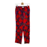 J.Crew Drapey Pull-on Pant Trouser Lattice Floral Print Drawstring Red Size 4 Photo 2
