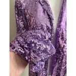 Kancy Kole Womens XL All Over Sequin Blazer Jacket Purple Holiday Party Photo 5