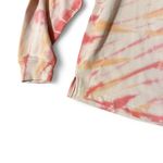 PINK - Victoria's Secret NWT Victoria’s Secret PINK Varsity Notch Crewneck - Size M - Coral Tie-Dye Photo 3