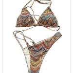 SheIn Multi-Color Cheeky Bikini Size Large New without tags Photo 5