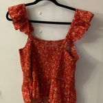 Madewell Lucie Smocked Floral Peplum Top Size 14 Photo 2