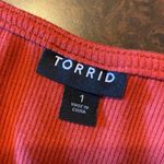 Torrid  Short Sleeve Twist Knot V-neck Fit & Flare Ribbed Dress in Burnt Orange Photo 2