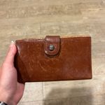 Brighton  Brown Leather Wallet w/ Croc-Embossed Flap & Silver Tone Knot Hardware Photo 3