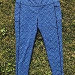 Chico's NWT Chico’s ZENERGY SO SLIMMING Blue Cheetah Print Pocket Pima Cotton Leggings  Photo 0
