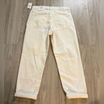 Lucky Brand  Boy Mid Rise Relaxed Straight White Jeans Distressed 8/29 Photo 5