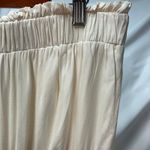 Rose Velvet Strapless Jumpsuit Womens Small Cream‎ Rayon Neutral Soft Cargo Photo 11