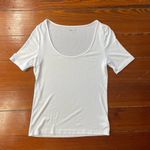 AG Adriano Goldschmied White Jaxon Scoop Neck Tee - Sz Med Photo 8