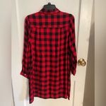 Old Navy Red and Black Plaid Dress Photo 1