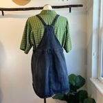 Modcloth  Black Wash Cotton Denim Button Front Overalls Skirt Size 1X Photo 4