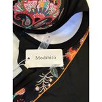 Modihito Floral Paisley Bikini Set Size Medium NEW Black Photo 2