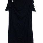 Sanctuary Black Cold Shoulder V Neck Short Dress Photo 2