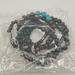 Handmade wooden beads stretch bracelets Set of 5, NEW! Photo 4