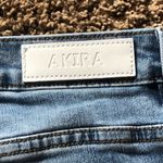 Akira Size 17 Blue Distressed Denim Old Blue Car Patch Stretch 32 waist Photo 9