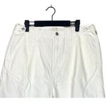 Madewell NWT High Rise Pleated Cotton Jean Shorts Slash Pockets 31 White #2874 Photo 1