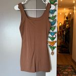 Ribbed Sleeveless Romper Jumpsuit Size Medium Brown Photo 2