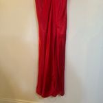 Victoria's Secret Vintage  Long Red Satin Lace Night Gown sz L Photo 10