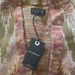 Lucky Brand Wool-Blend Metallic Stitch Lux Cardigan, Brown Size S New w/Tag Photo 6