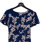 Bobeau NWOT Midi Dress Open Back Floral Blue Pink Size Small Photo 1