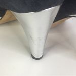 LK Bennett L. K. Bennett Size 7.5 black platform heels Suede black silver 4" Photo 6