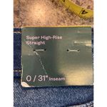 Wild Fable  NEW Super High Rise Straight Leg with Rhinestones Size 0 Button Fly Photo 5