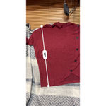 None Retrology Burgundy Asymmetrical Cowl Neck Sweater Size M Photo 5