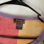 Rising International Vintage 90s Patchwork Sun Shirt Top 1X Boho Festival Arsty Orange Photo 6