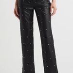 Mistress Rocks Hotfix Low Rise Faux Leather Pants - Size Small Photo 0