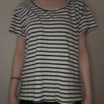 Xhilaration black and white striped tee shirt Photo 0
