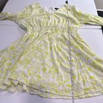 Torrid  White Neon Green Washable Gauze Long Sleeve Skater Dress Size 3X‎ Photo 9