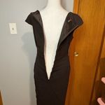 Escada side ruched wool blend cap sleeve dark brown/black dress size EU36 or S Brown Photo 5